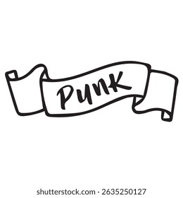 punk lettering vector black and white