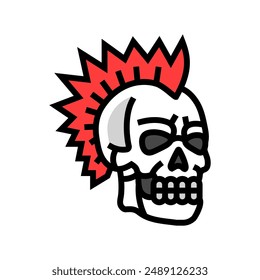 punk lifestyle subculture style color icon vector. punk lifestyle subculture style sign. isolated symbol illustration