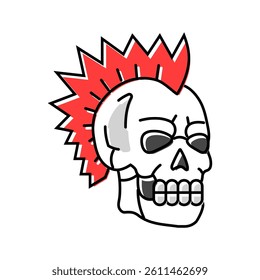 punk lifestyle subculture style color icon vector. punk lifestyle subculture style sign. isolated symbol illustration