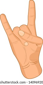Punk male hand. Vector illustration.