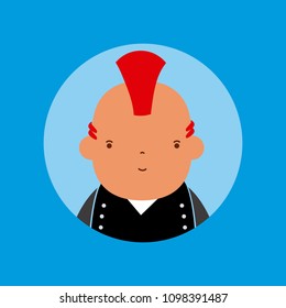 Punk man avatar