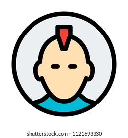 punk with mohawk style