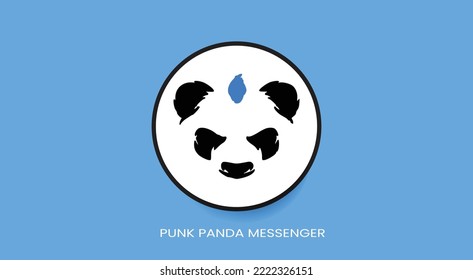 Punk Panda Messenger, PPM token cryptocurrency logo on isolated background with copy space. 3d vector illustration of PunkPanda, PPM token icon banner design concept.