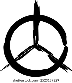 Punk Peaceful symbol on a white background