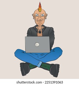 
IT punk programmer code laptop