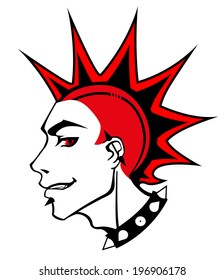 punk red boy