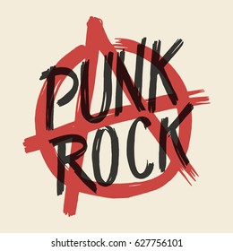 punk rock anarchy sign printed poster