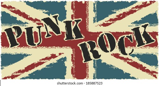 Punk rock british grunge flag