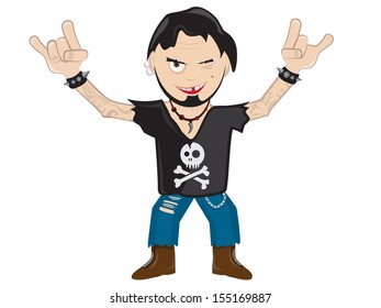 Punk rock character 
