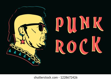 Punk rock design print. punk is not dead anarchy poster