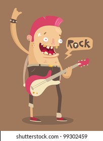 Punk rock guitar player