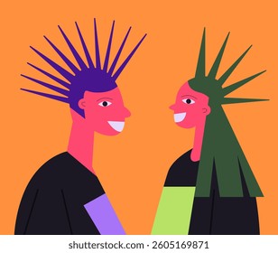 Punk rock guy and girl