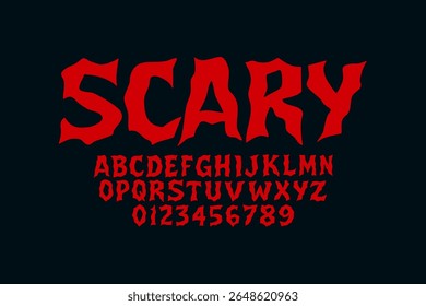 Fonte do tipo de vetor de tatuagem de Lettering de Punk Rock. Design do alfabeto de terror assustador