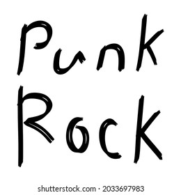 letras punk rock, ilustración vectorial