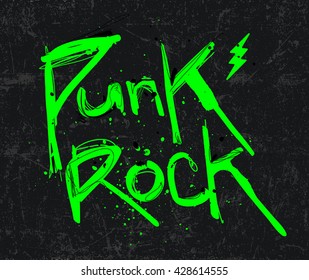 Punk Rock Logo. Vector Illustration