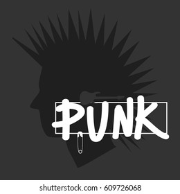 Punk rock music. Vector illustration.