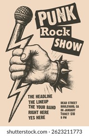 Punk Rock Show Gig Poster Flyer Template