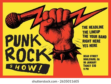 Punk Rock Show Gig Poster Flyer Template