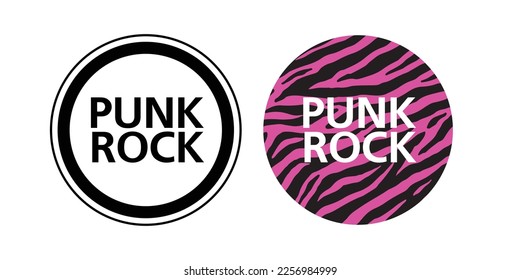 Punk rock sign. Vestor symbol or banner illustration