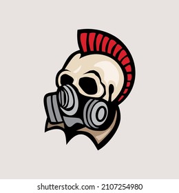 Punk Rock Skull, Suitable For Branding, Logo Identity And Graphic Needs.