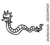 Punk rock snake with mohawk vector illustration clipart. Simple alternative sticker. Kids emo rocker cute hand drawn cartoon animal motif.