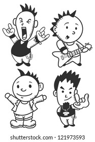 Punk Rocker Cartoon