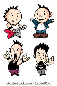 Punk Rocker Cartoon