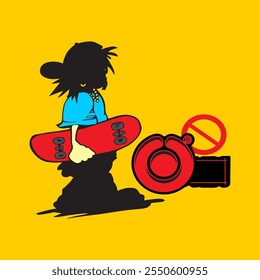 Design gráfico vetorial de skate Punk