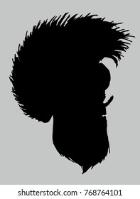 punk skull graphic design vector art