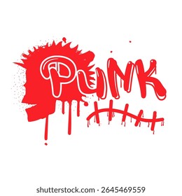 ilustração de imagem de vetor de caveira punk