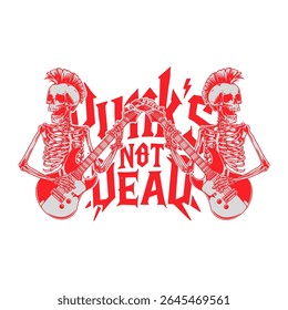 ilustração de imagem de vetor de caveira punk