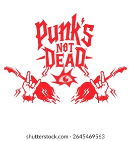 punk skull vector image illustration