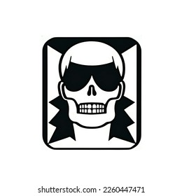 punk skull vector,black and white,design concept,logo,type logo,for template 