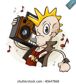 Punk with Stereo. Cartoon Series