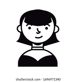 punk woman female avatar character icon vector illustration design