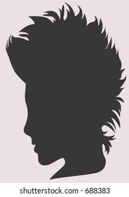A punk's haircut