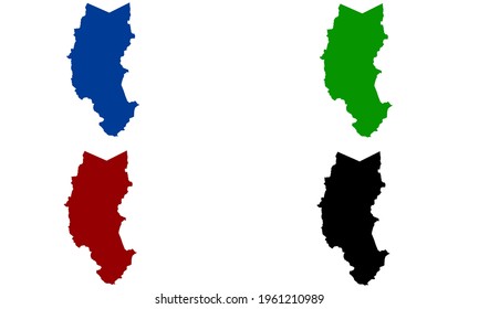 Puno map silhouette design in Peru on white background