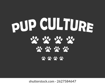 Pup Culture vector dog paws decorative art 