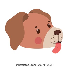pup face design over white