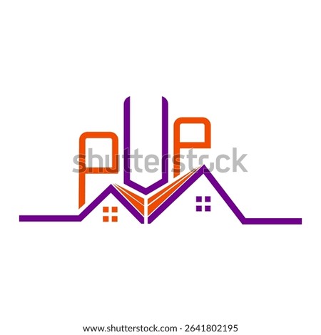 PUP Real State logo design, PUP simple and modern logo. PUP luxurious alphabet design  