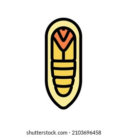 pupa cocoon silkworm color icon vector. pupa cocoon silkworm sign. isolated symbol illustration
