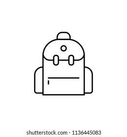 pupil backpack. Element of education icon for mobile concept and web apps. Thin line pupil backpack can be used for web and mobile on white background