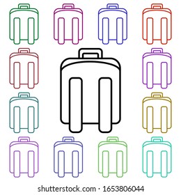 Pupil backpack multi color style icon. Simple thin line, outline vector of education icons for ui and ux, website or mobile application