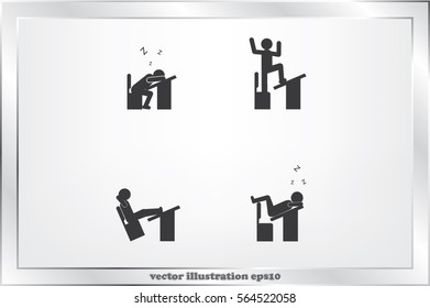 pupil chair table icon vector illustration EPS 10