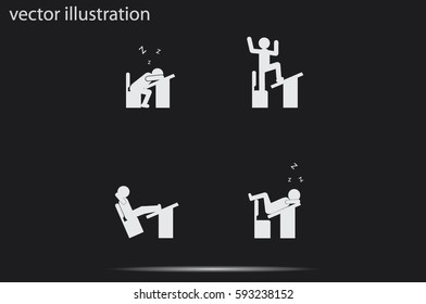 pupil chair table icon vector illustration.