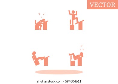 pupil chair table icon vector illustration.
