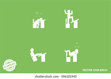 pupil chair table icon vector illustration EPS 10
