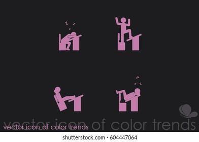 pupil chair table icon vector illustration EPS 10