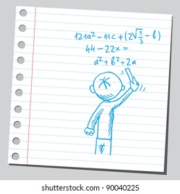 Pupil doing equation