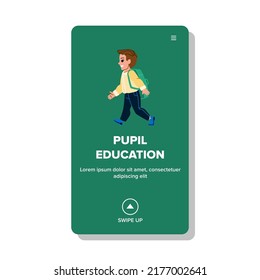 vector de educación infantil. clase infantil, lección para niños, ilustración de dibujos animados planos web de educación para niños en casa felices